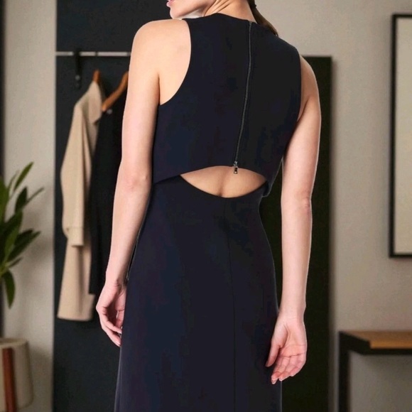 Spanx Ponte Fitted Midi Sleeveless Sheath Dress NWT Women’s 1X Classic Navy - Picture 4 of 10